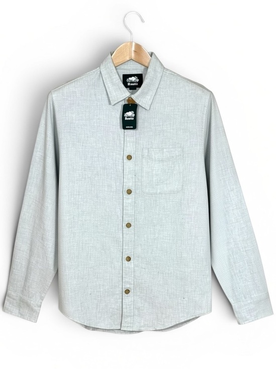 Roots Other - NWT Roots Men Bellwoods Herringbone Shirt Organic Cotton Grey S